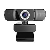 BURFLY 1080P Full HD Webcam, Manualfocus with 2 Built-in Radio Microphones, Wide...