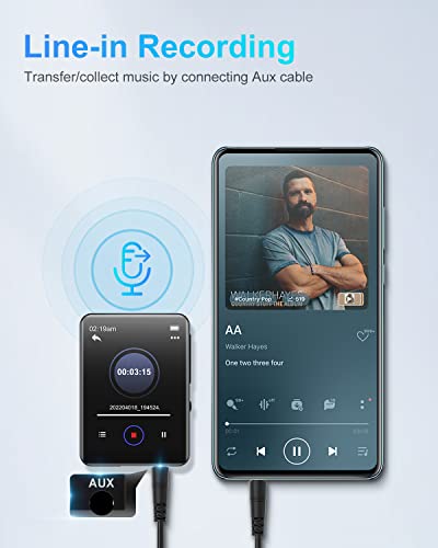 32GB MP3 Player Bluetooth 5.0, HiFi Verlustfreier Ton Musik Player mit Lautsprecher, Voice Recorder, FM Radio, 2.4 Zoll… - Image 7