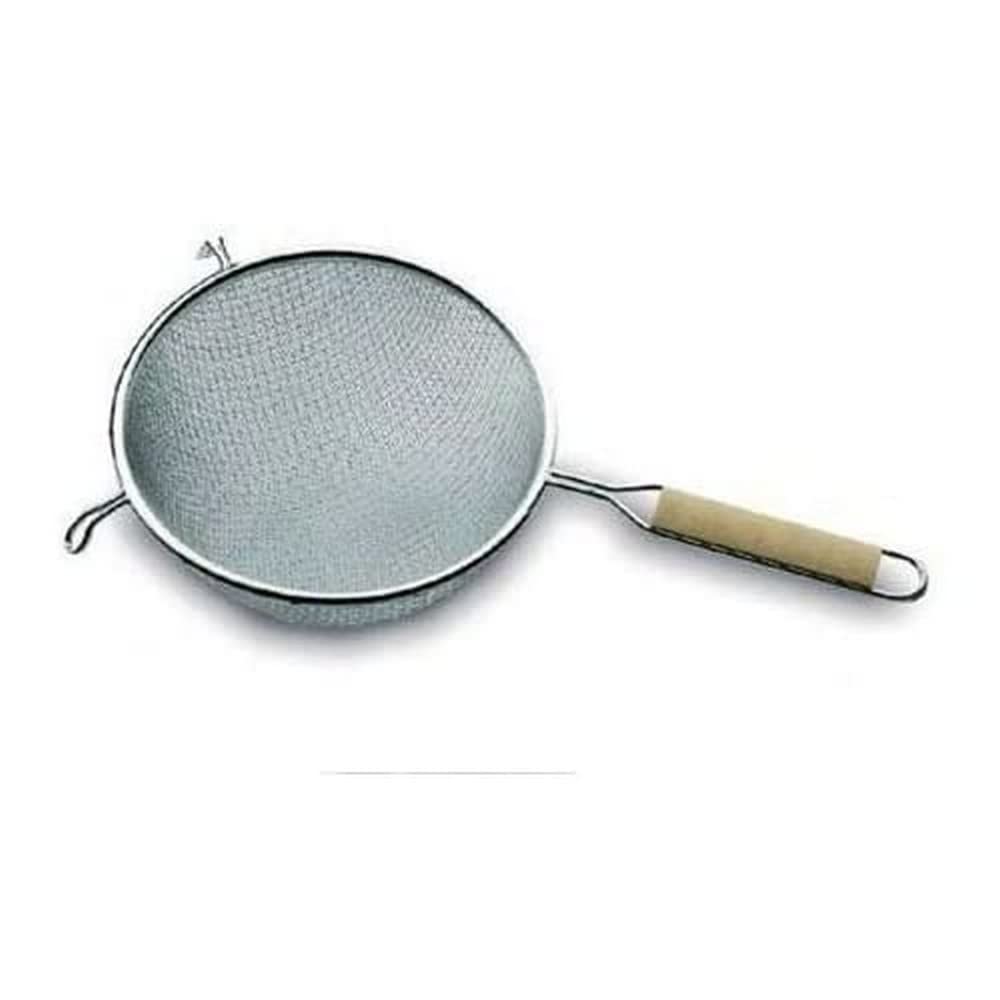 LACOR 61335 - Colador Doble Malla 35 cms U.P 1 Gancho - Utensilio de Cocina | Para escurrir y tamizar sin grumos; diseñado para acompañarte en tus preparaciones diarias con comodidad y buen resultado