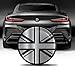 Price comparison product image Biomar Labs Rear Trunk Tuning Badge 74mm Compatible with BMW Emblem Bonnet Boot 51148219237 (Silver UK Flag EZ 22)