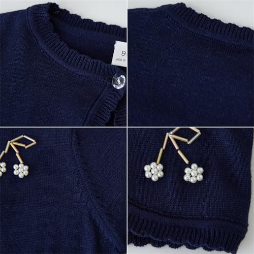Kids Girls Cardigan Sweater Bolero Shrug Long Sleeve Button Closure Sweaters Dress Cover Up Tops3