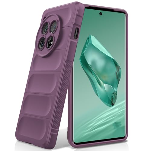 BonYonka Silicone Case for OnePlus 12, Anti-Scratch Microfiber Lining, Shockproof Case with Camera Protection, Purple