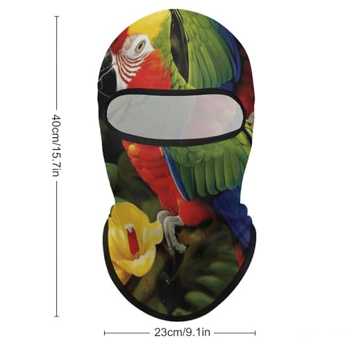 Balaclava Mask for Men Balaclava Ski Mask Tropical Parrot Winter Face Mask Face Cover for Cycling miniatura 2