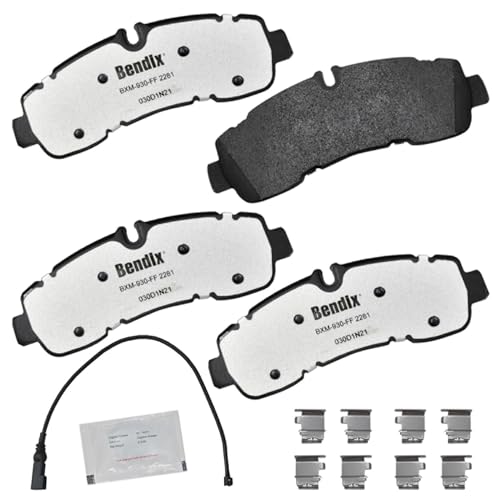 Image of Bendix Fleet Metlok MKD2281FM Semi-Metallic Rear Brake Pads for Ford Transit 2020, Transit-250 2020, Transit-350 2021-2020, Transit-350 HD 2023-2021