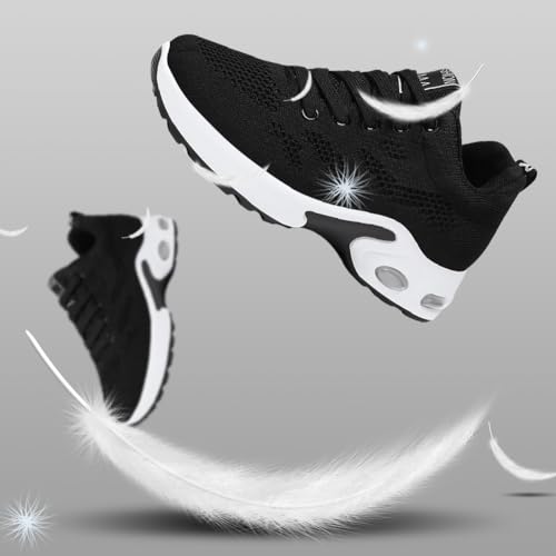 Image of Padgene Womens Sneakers Air Cushion Running Shoes Lightweight Tennis Walking Shoes Mesh Breathable Gym Work Fashion Sneakers Athletic Comfortable Casual
