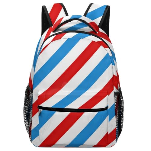 Barber Lines Funny Backpack Casual Daypack Lightweight Shoulders Bag for Men Women Cute Print