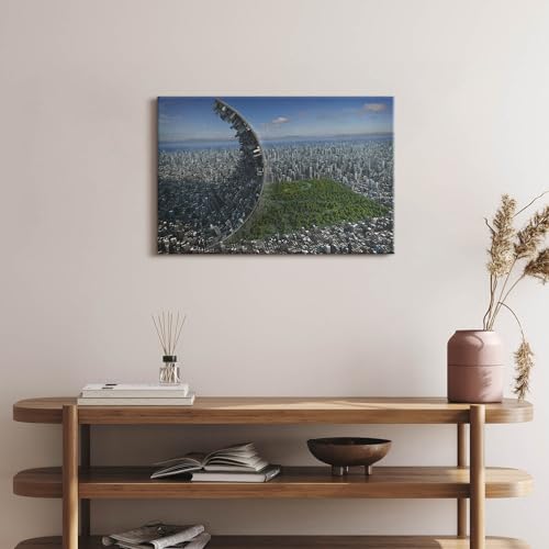 Abstraction de Central Park image imprimée sur toile d'art de luxe