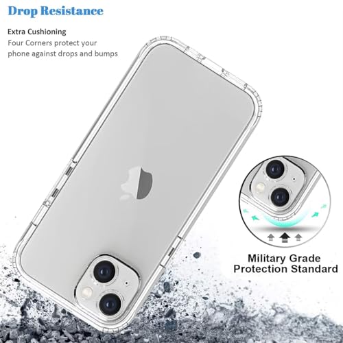 Coque iPhone 15 Plus antichoc transparente avec protection écran verre