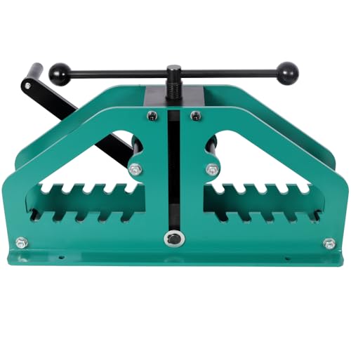 Tube Roller Bender, Manual Tube Pipe Roller up to 1-1/2 Inch, 360 Degree Metal Tubing Bender for Square Round Flat Bar Copper Aluminum Steel, Compact Precision Hand Crank Design (Green) - Thumbnail 5