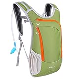 Hydration Pack,Hydration Backpack with 2L Hydration Bladder Lightweight Insulation Water Pack for Running Hiking Riding Camping Cycling Climbing Fits Men & Women (Army Green)