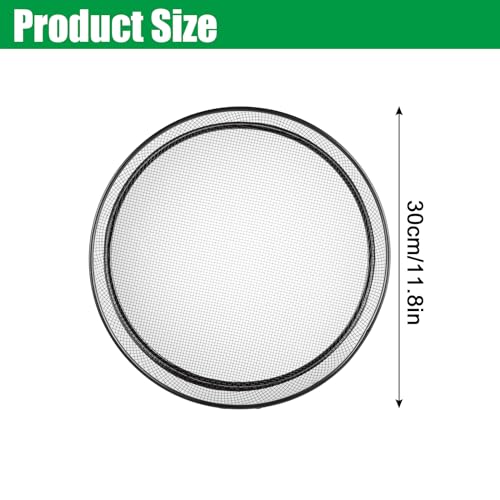 GBACHOOSE 2PCS Gardening Sand Soil Compost Sifter 12 Inch, 3mm Sieve Stainless Steels Sifter Screen Garden Soil Sifter, Dirt Strainer for Yard Work Soil Sieve for Sand Rocks Dirt Compost - Thumbnail 2