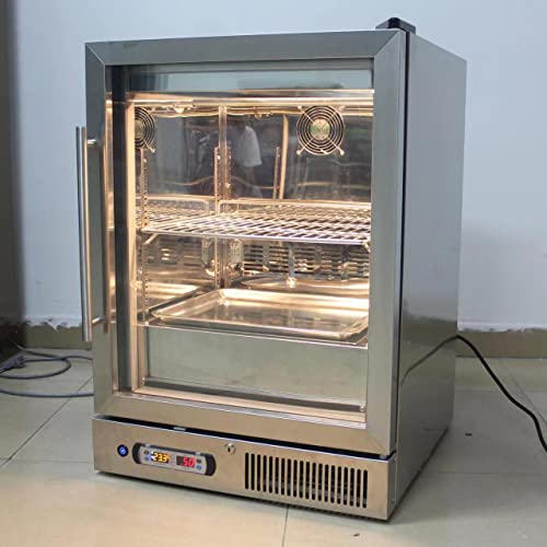 Kolice Commercial Countertop Beef Aging Showcase Freezer, Commercial Steak Ager,Steak Aging Machine, Beef Display Showcase Freezer-168L, 3 Tiers, Smart Temperature and Humidity Controller