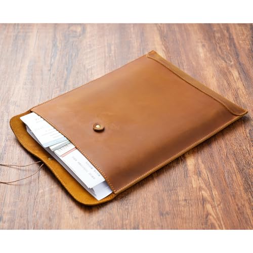 Porte-documents en cuir synthétique anti-rayure avec cordon pour PC