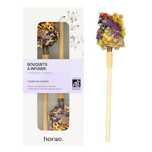 Horae - Coffret infusions - Tisanes bio - Idée cadeau - 2 Bouquets à infuser - Fleurs des Champs