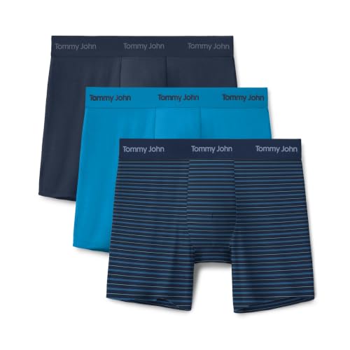 Image of Tommy John Men's Luxe Modal 6 inch Mid-Length Boxer Brief Underwear 3-Pack