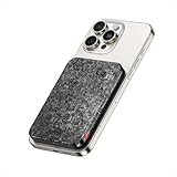 sharge CarbonMag Magsafe Power Bank Slim Magnetic Portable Charger 5000mAh, Lightweight Carbon Fiber 20W PD Fast Charging, Battery Pack for iPhone 17 Pro Max/16/15/14 Series Black