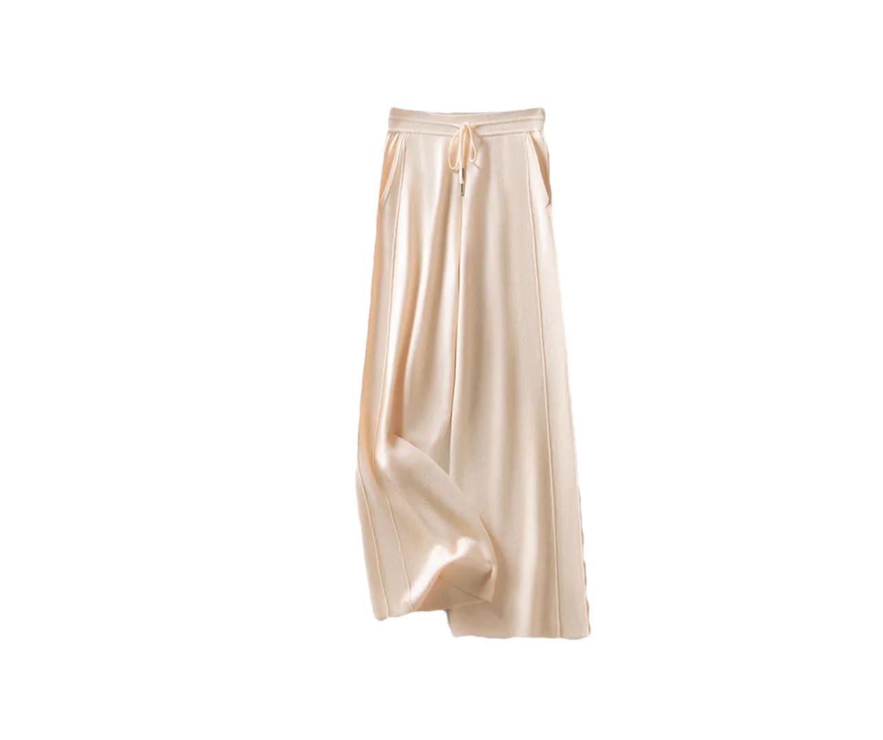 Pantaloni da donna a gamba larga casual dritti larghi pantaloni lunghi a vita alta morbidi pantaloni caldi