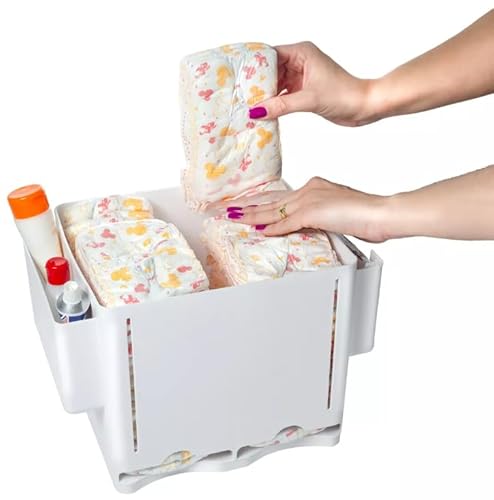Organizador de Fraldas 3 em 1 Antibacteriana e Antiviral - Branco
