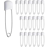 VNIDJGB 20 Stück Windelnadeln, 5,6 cm Edelstahl-Sicherheitsnadeln, Sicherheitsverschluss,...