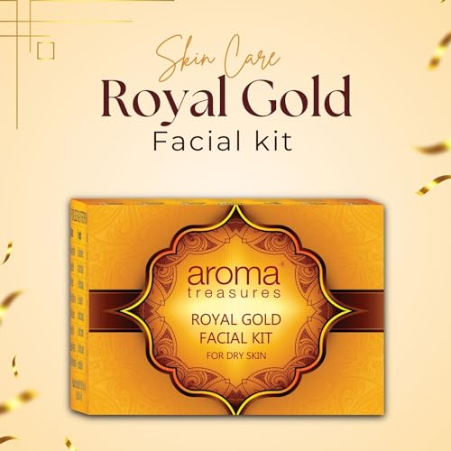 Image of Aroma treasures one time use facial kits with natural ingredients (Royal gold facial kit - Dry Skin)