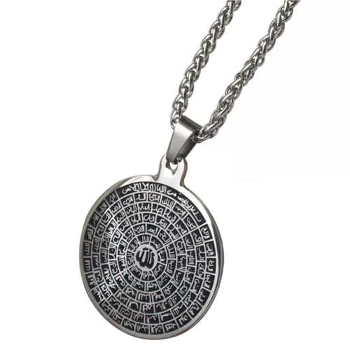 Asma-ul-Husna 99 Names Of ALLAH Stainless Steel Pendant Necklace