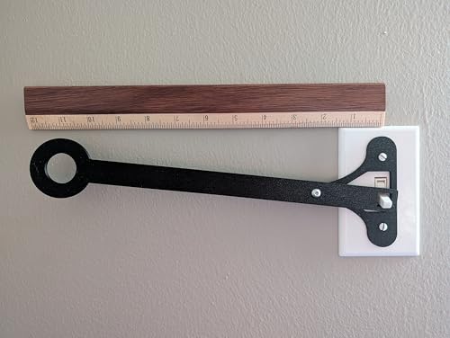 Original Horizontal Light Switch Extender - Made in USA - Single Switch (Black - XLarge (12))