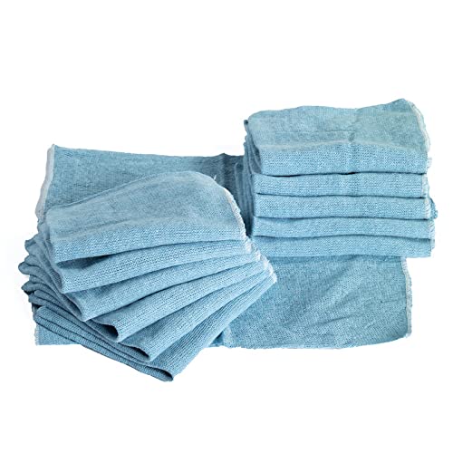 efase Pack 12 PAÑO 40x46 Punto Azul 80% algodón. Bayeta Resistente, Multiusos y multisuperficie.