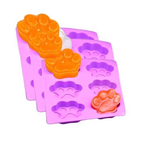 (6 - Cavity) Puppy Chocolate Melt Paw Silicone Mold (3 - Pack) Va...