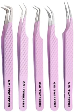 Fiber Tip Lash Tweezers for Eyelash Extension Tweezers Professional
