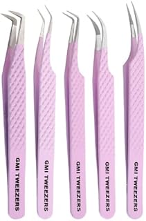 Fiber Tip Lash Tweezers For Eyelash Extension Tweezers Professional