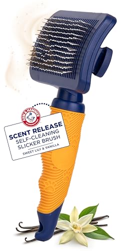 Arm & Hammer Deodorizing Slicker Dog Brush, Sweet Lily & Vanilla Scent - image 1