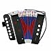 Gyj&mmm Mini accordéon pour Enfants 7 Touches 3 Basses éducatifs pour Enfants débutants Pratique Instrument de Musique Bande Jouet pour la Maison et la Salle de Classe Jouets éducatifs,Noir