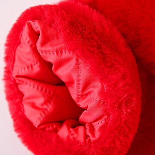 Image of Bold N Elegant Luxury Wool Faux Fur Warm Winter Outerwear Baby Jacket Cape Coat Poncho Wrap Soft Plush Pompom And Pearls For Infant Toddler Baby Girls Kids