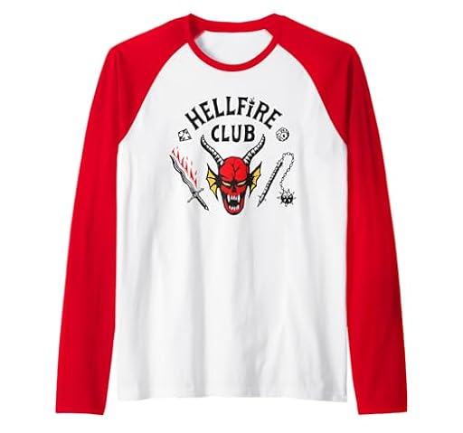 Stranger Things Hellfire Logo Camiseta Manga Raglan | Ya disponible en tu tienda friki favorita! En mundofriki.es! Stranger Things Hellfire Logo Camiseta Manga Raglan | Ya disponible en tu tienda friki favorita! En mundofriki.es!