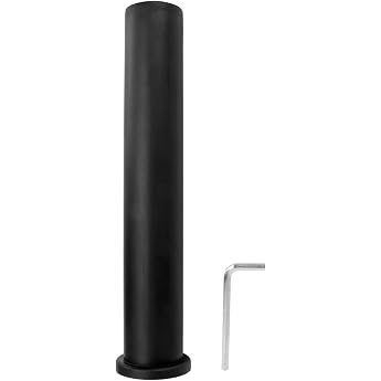 Black Barbell Adapter Sleeve Barbell Adapter Sleeve Anti Slip 50mm PP Shake Proof for Fitness Center 303mm