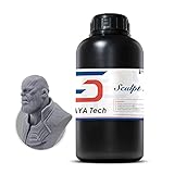 GRAN RESOLUCIÓN y ACABADO DE SUPERFICIE La resina de impresora 3D Siraya Tech Sculpt tiene un gran color, una superficie muy suave con alta resolución en color gris metalizado. Esto hace que sus modelos se vean geniales y reduce el tiempo necesario en el procesamiento posterior.