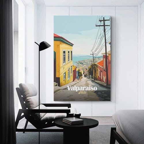 Tableaux sur toile Valparaiso Chili pour une ambiance voyage au salon
