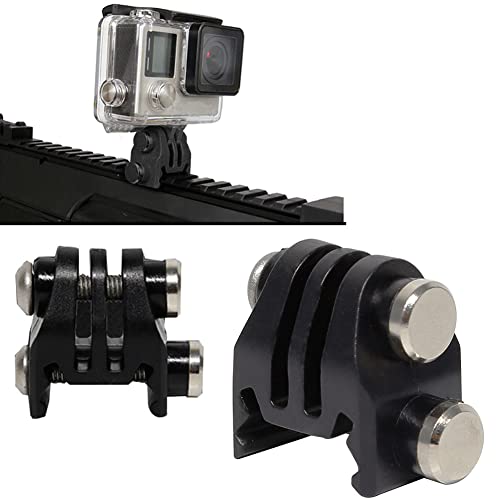 AQzxdc Adaptador para Cámara, Accesorio de Casco Tactical Gear Adaptador de Riel de Casco, para Cámara de Acción,Negro