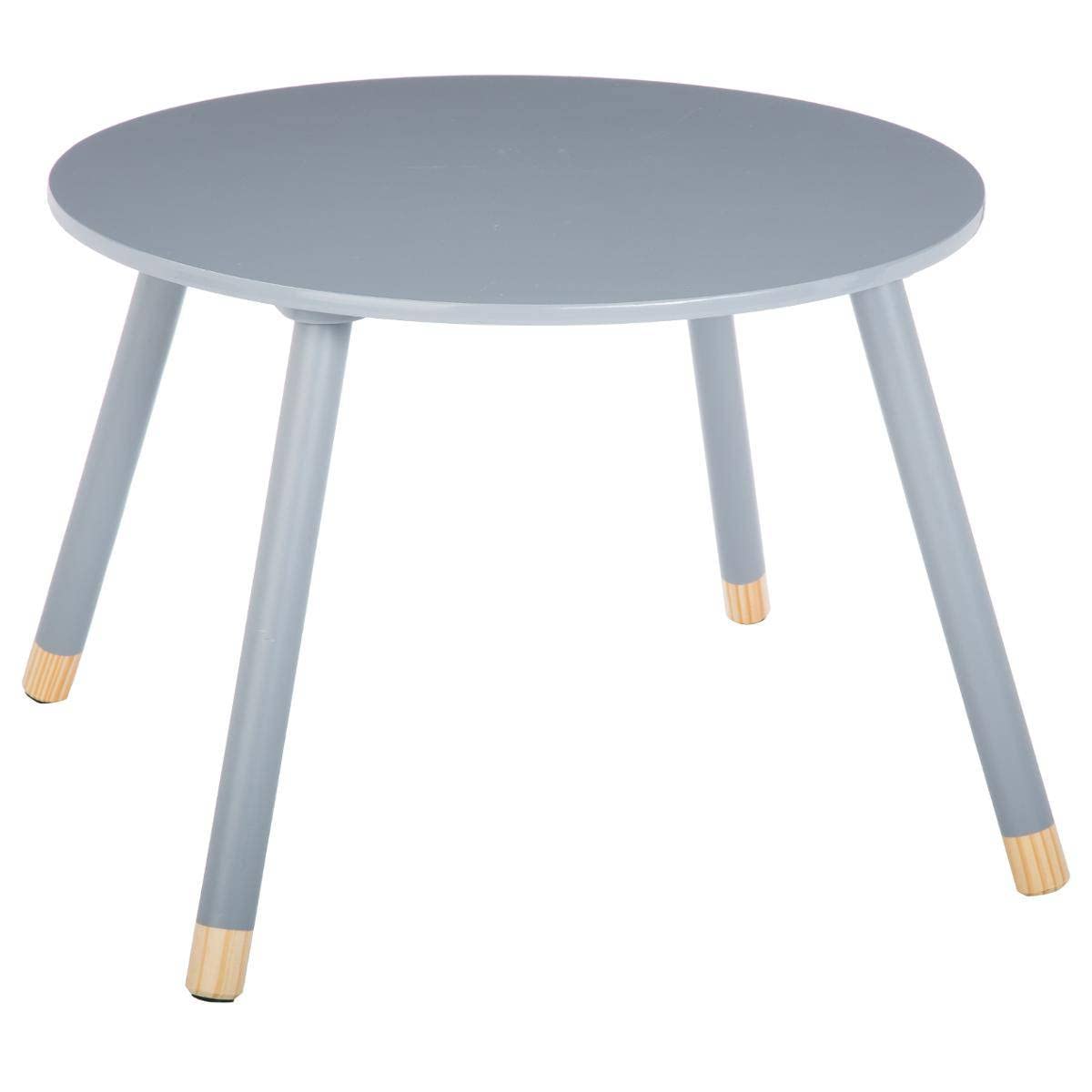 ATMOSPHERA CREATEUR D'INTERIEUR Runder Tisch aus Holz für Kinder, Farbe: Grau
