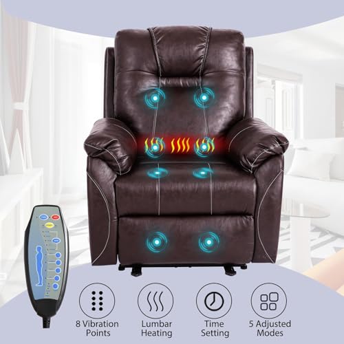 Sillón plegable con masaje y calor cuero sintético miniatura 4