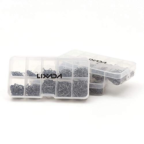 Kit Anzol Chinu 10 Tamanhos 3 Ao 12 Aço Carbono c/Estojo 600un