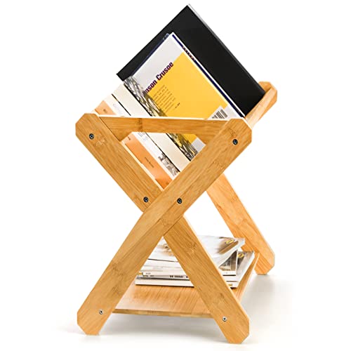 Okllen Kids' Book Caddy with Shelf, Bamboo Bookcase Book Storage Organizer, Book Rack Book Shelf Organizer for Toddlers, Bedroom, Playroom, Nursery, Sturdy, Including Installation Instruction - Image 5