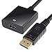 Bosejet Golden-Plated Displayport to HDMI Female TV AV Video Adapter Converter Cable for PC, HDTV, Monitor or Projector - Black