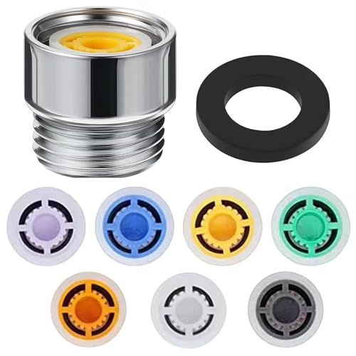 Bamyli 8 Pièces Limiteur de Débit Économiseur D'eau Régulateur de Débit Ensemble avec Adaptateur de Douche et Joint pour Cuisine et Salle de Bain