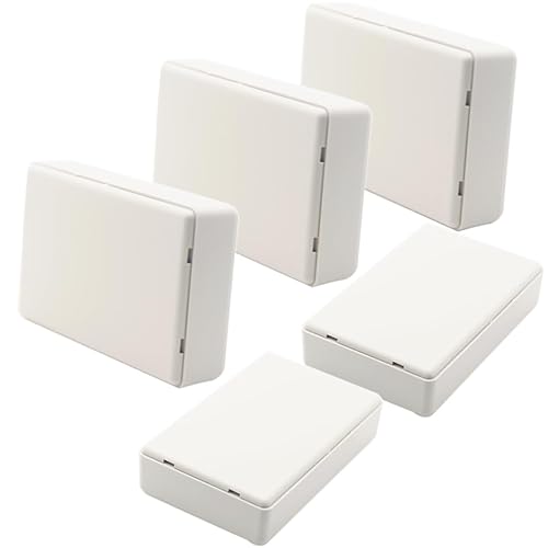 Miniatura 131 de Zulkit 5 cajas de proyecto de plástico ABS para proyectos eléctricos, caja de conexiones pequeña, color blanco, 2.4 x 1.42 x 0.98 pulgadas