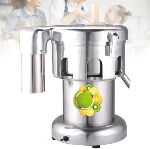 Commercial Electric Juicer for Fruits & Vegetables - Heavy-Duty Stainless Steel Juice Maker with Large Outlet, Perfect for Juice Bars, Restaurants, and Smoothie Shops