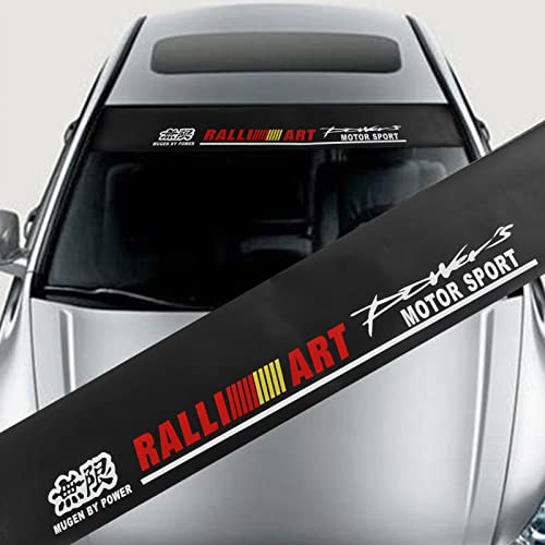 Rankomu Bandeau Pare-Soleil PVC Universel 130x21cm - Autocollant Voiture Tuning pour Pare-Brise -...