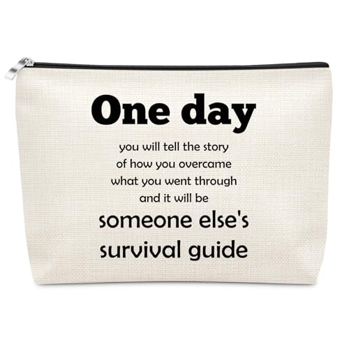 Sazuwu Inspirational Positive Quotes Makeup Bag Inspirational Friendship Gifts for Women Motivational Gifts for Teachers Cosmetic Bag Encouragement Gifts for Coworkers Birthday Present Travel Pouch
