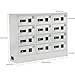 KYTGFH Rechargeable Mobile Phone Storage Locker Multifunctional Secure and Convenient 12 Bays Cell Mobile Phone Steel Locker with Charger Charging Station Cabinet and Key Lock White