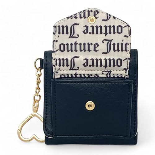 Juicy Couture Women’s Colorful Love Mini Envelope Flap Wallet with Keyring (Liquorice)2